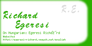 richard egeresi business card